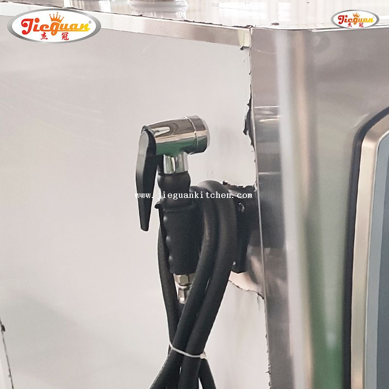 Peralatan Pembakar Komersial 4 Dulang Ketuhar Pengukus Kombi Elektrik 