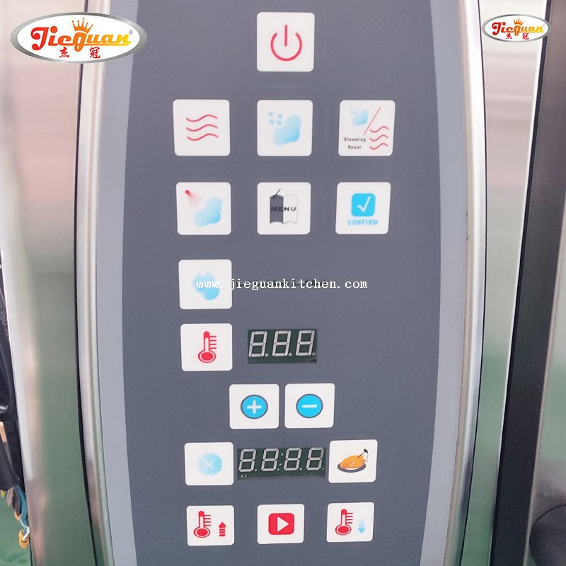 Peralatan Pembakar Komersial 4 Dulang Ketuhar Pengukus Kombi Elektrik 