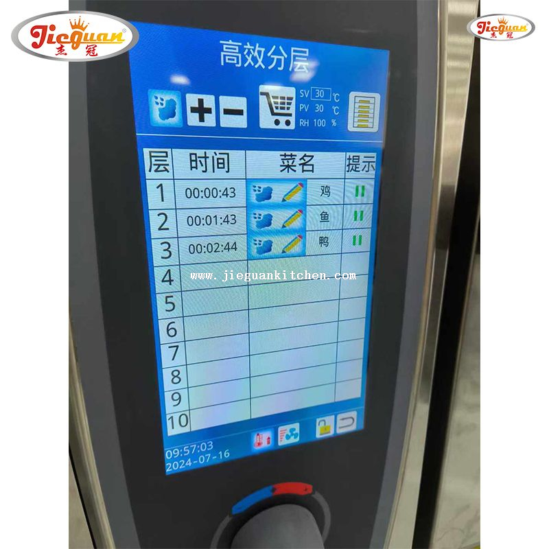  Pembakar Stim Gabungan CE SS Kuali Kaunter Combi Combi Countertop Oven ELEKTRIK 40 dulang Pengukus Oven Combi Komersial