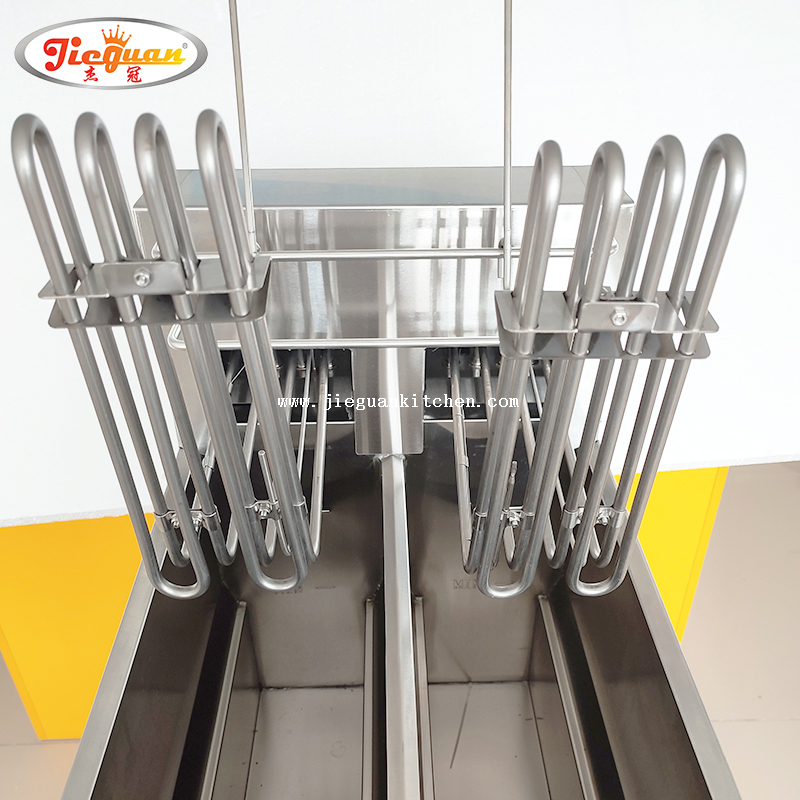 Penggoreng Komputer Digital 2 Tangki Menegak dengan Penapis Minyak