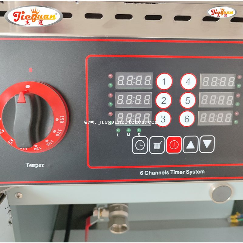 2 tangki Penggoreng elektrik 28L dengan pemasa 