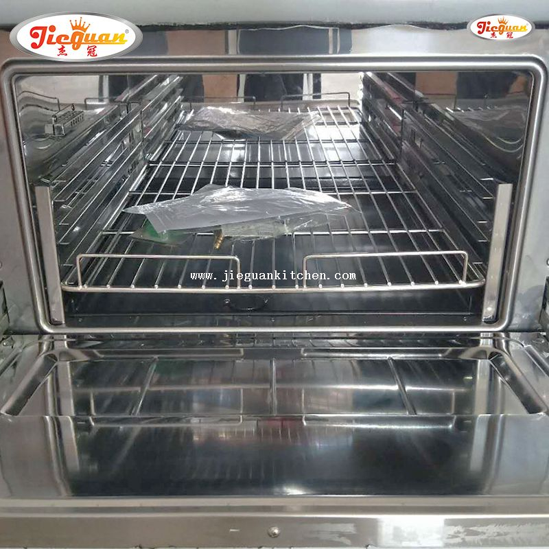 Rangkaian memasak gas 4 penunu dengan griddle dan ketuhar untuk restoran dan hotel