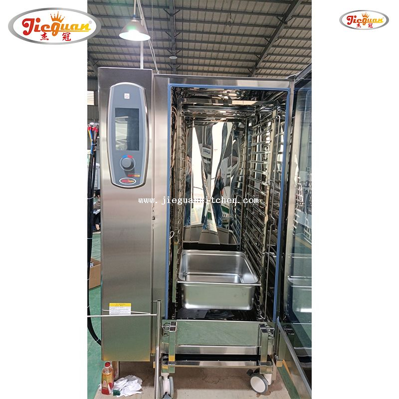  Pembakar Stim Gabungan CE SS Kuali Kaunter Combi Combi Countertop Oven ELEKTRIK 40 dulang Pengukus Oven Combi Komersial