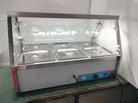3pan Kaunter Elektrik Bain Marie Paparan Meja Atas Bain Marie