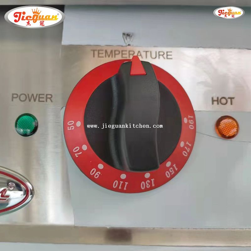 Penggorengan elektrik 2 tangki 2 bakul dengan kabinet untuk hotel