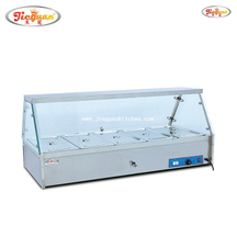 Pemanas makanan bufet elektrik komersial memanaskan bain marie dengan kuali 6 1/1GN atau 12 1/2 GN PAN