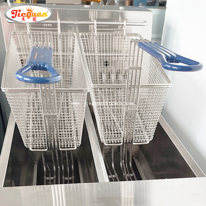 Penggoreng Komputer Digital 2 Tangki Menegak dengan Penapis Minyak