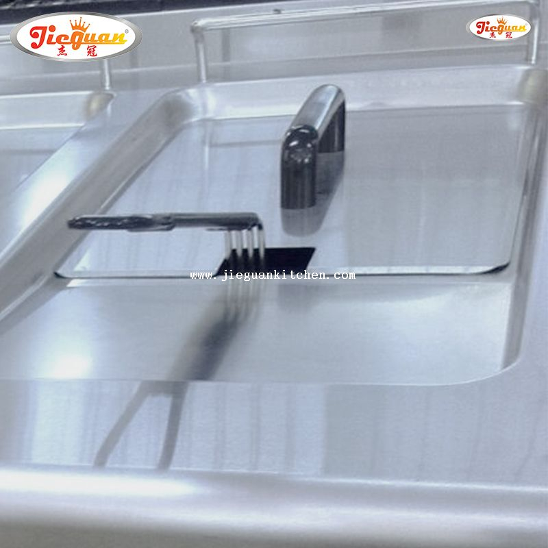 Penggorengan elektrik 2 tangki 2 bakul dengan kabinet untuk hotel