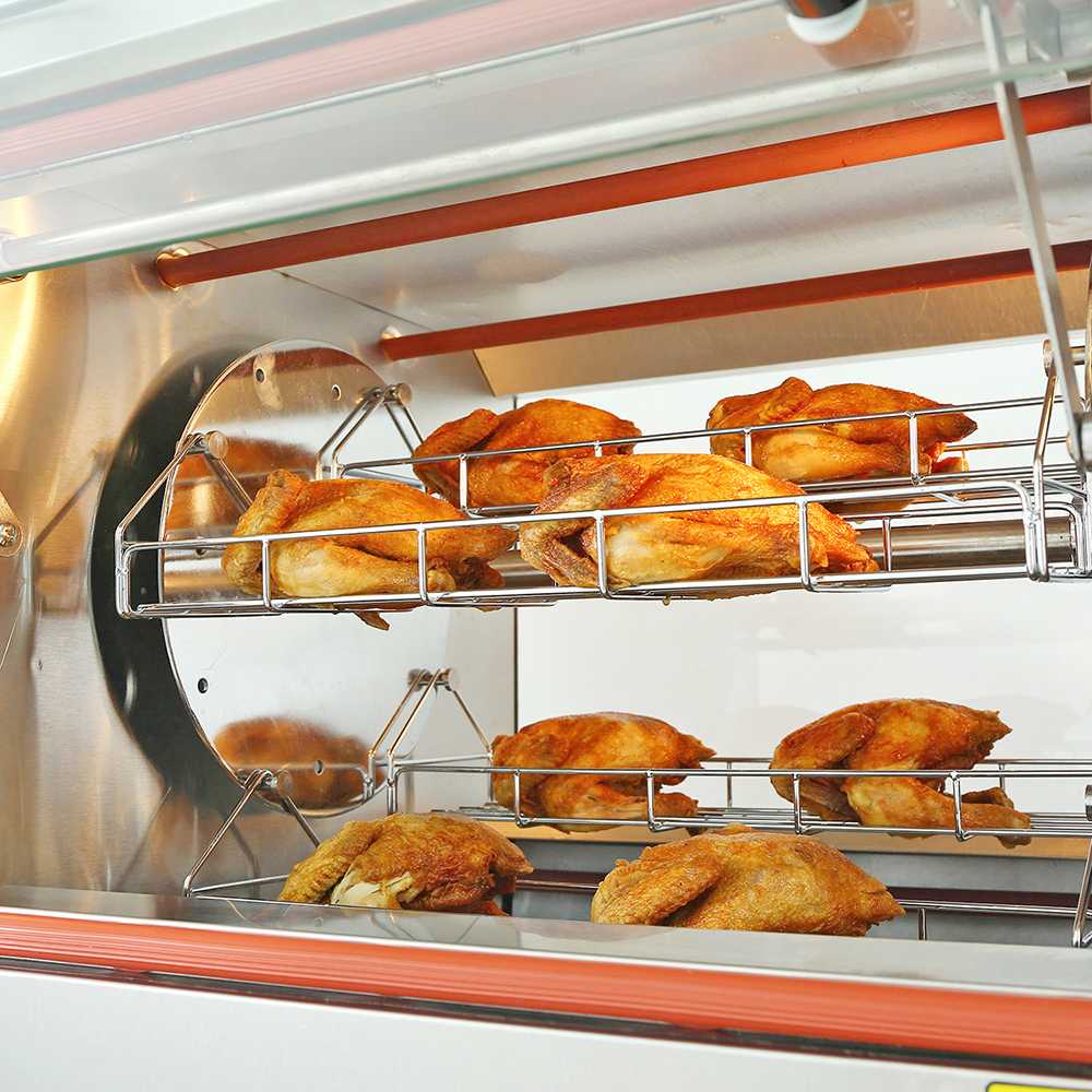 rotisserie ayam gas untuk 12-16 keping ayam keseluruhan