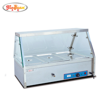 Pemanas makanan bufet elektrik komersial memanaskan bain marie dengan kuali 3 1/1GN atau 6 1/2 GN PAN
